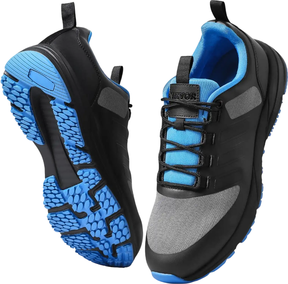 VEVOR Cross Training Shoes, M Width Sneakers US Size 13, Wide Toe Box Shoes with Arch Support & Adjustable Lace-up, Training Shoes for Running, Gymnastics, Dog Walking, and Weightlifting (Black)