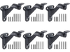 VEVOR Handrail Hardware Bracket, 6 Packs Heavy Duty Hand Rail Brackets, Flexible Angle Adjustment & Easy Install, Stair Railing Hardware for Stairways Handrail, Staircase,Matte Black
