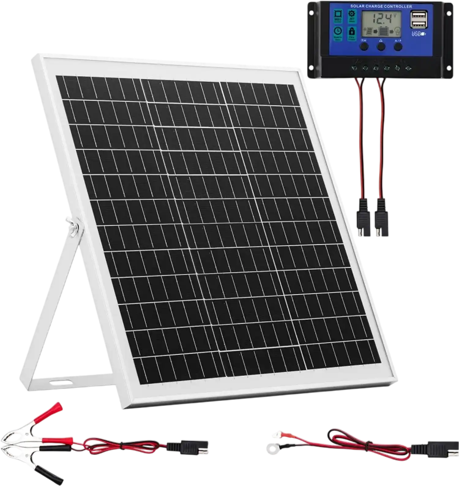 Vevor Solar Panel 20W 12V Battery Trickle Charger Maintainer New