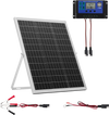 VEVOR 25W 12V Solar Panel Battery Charger, Solar Battery Trickle Charger Maintainer with Intelligent MPPT Controller & Adjustable Mount Bracket, IP67 Waterproof for Car Boat RV Motorcycle Trailer