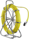 VEVOR Fish Tape Fiberglass, 500FT 6.3MM, Duct Rodder Fishtape Wire Puller with Stand, 1/4-Inch Cable Running Rod, Marked Every 5 Feet, Fishing Tools for Walls and Electrical Conduit, Non-Conductive