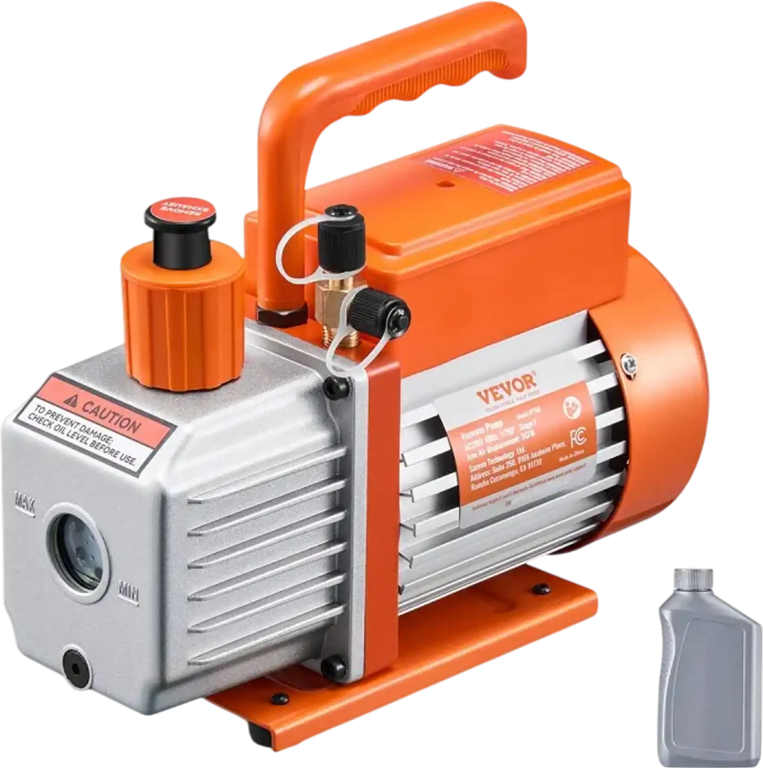 Vevor Vacuum Pump 5 CFM HVAC Single-Stage Rotary Vane Auto AC Pump New