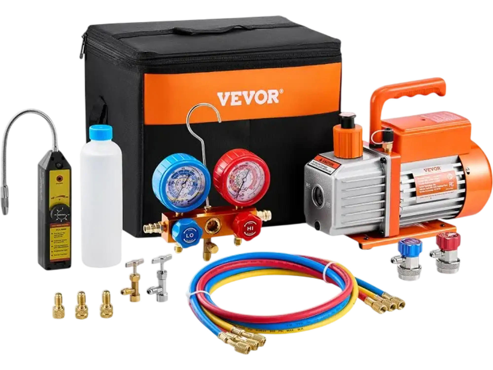 Vevor Vacuum Pump 4.5 CFM HVAC Single-Stage Rotary Vane Manifold Gauge Kit New