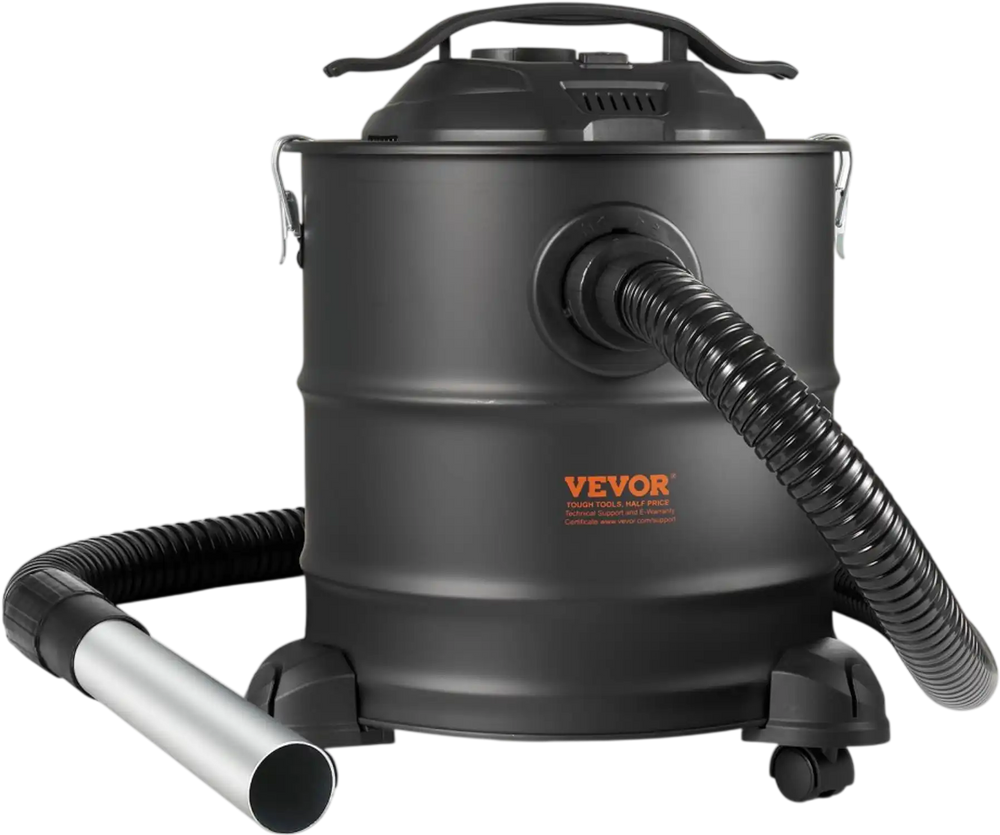 VEVOR Ash Vacuum Cleaner, 5 Gallon with 1200W Powerful Suction, Fireplace Vacuum with Reverse Suction, 16.4 ft Power Cable, 16 Kpa Max. Vacuum, for Fireplaces, Pellet Stoves, Wood Stove, Log Burner