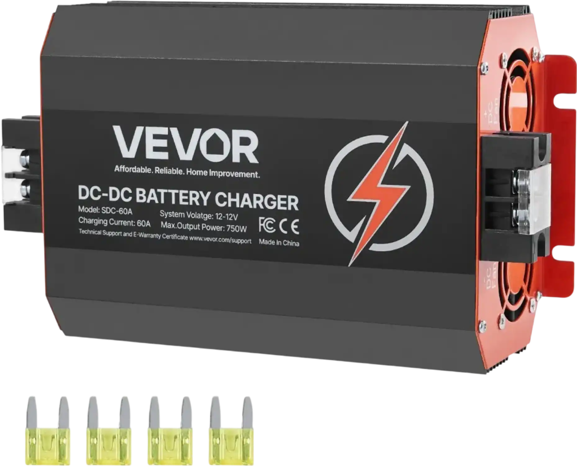 Vevor DC to DC Battery Charger 12V 60A 750W On-Board for Lead-Acid & Lithium New