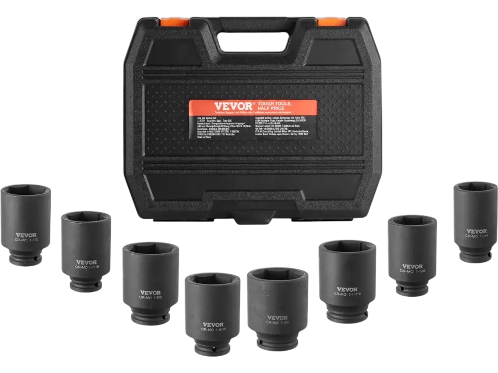 Vevor Impact Socket Set Axle Nut 1/2