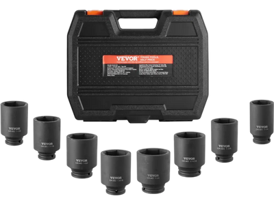VEVOR Axle Nut Impact Socket Set, 1/2