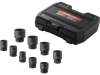 VEVOR Axle Nut Impact Socket Set, 1" Drive 6-Point 9-Piece SAE Spindle Nut Socket Set, CR-MO Heat Treated Large Socket Set with Storage Case, for Auto Repair, Removing or Installing Axle Nuts