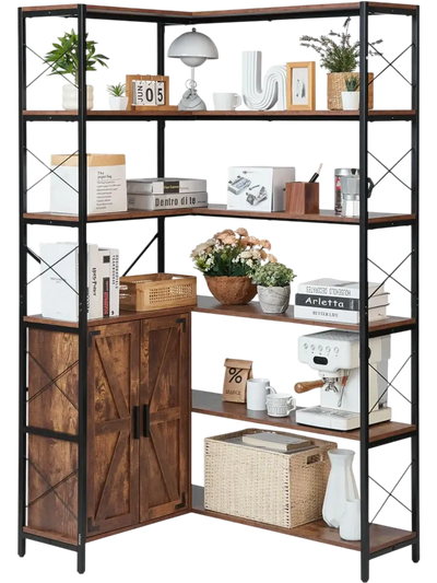 VEVOR 6 Tier Corner Bookshelf, 70