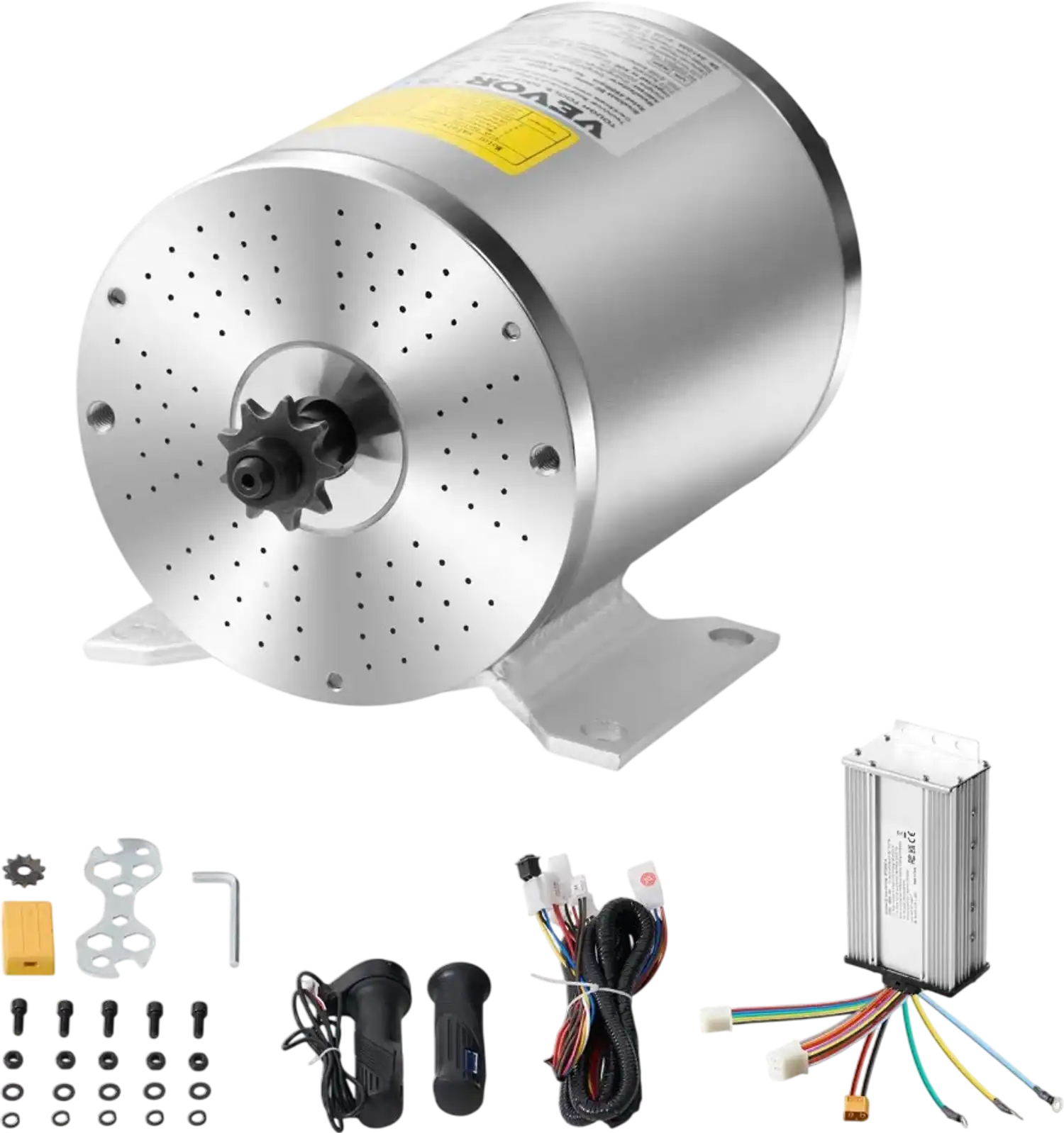 Vevor Brushless DC Motor Kit 1800W 48V 4500 RPM with Upgraded Speed Controller New