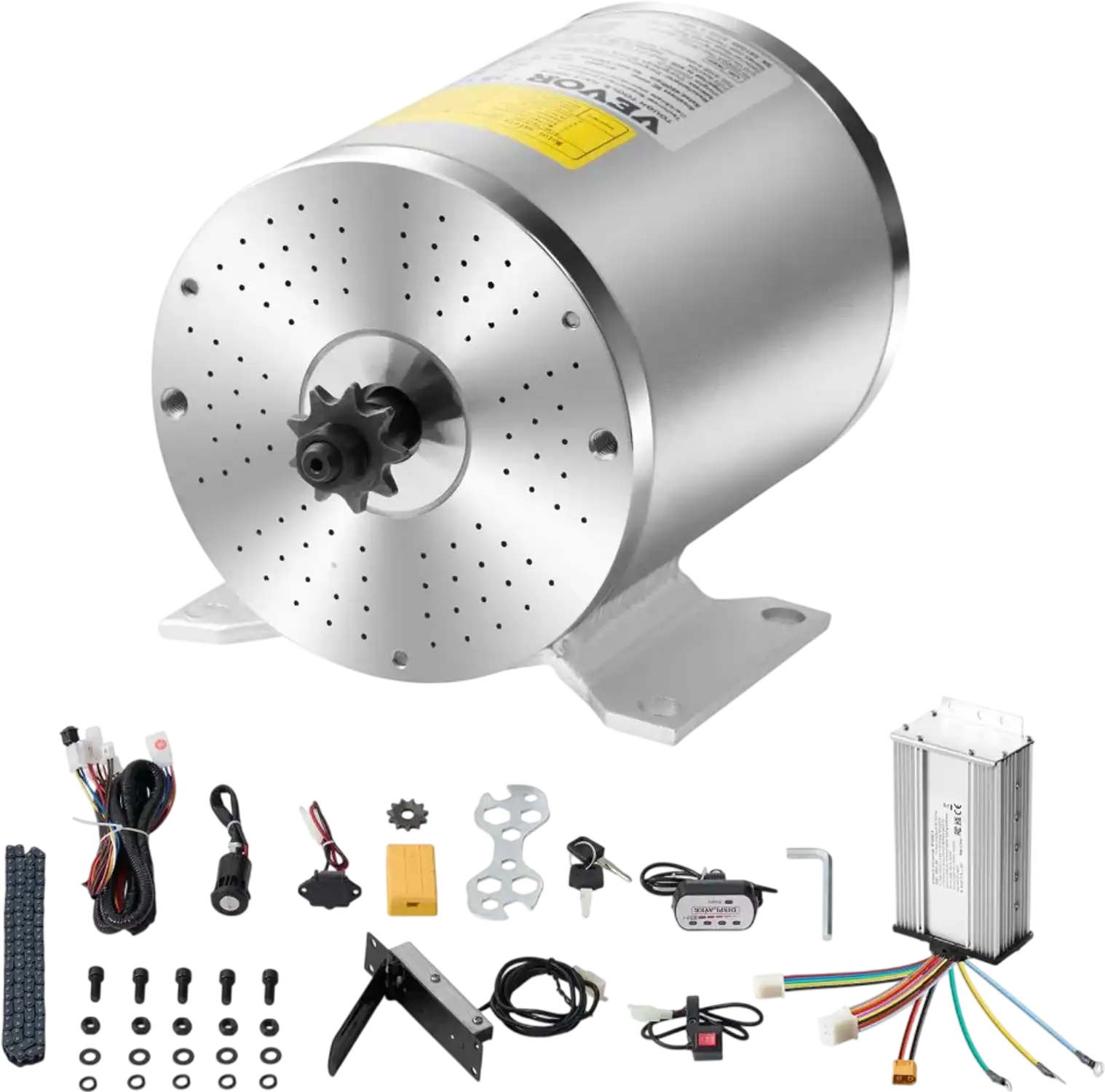 Vevor Brushless DC Motor Kit 48V 1800W 4500 RPM with Upgraded Speed Controller New