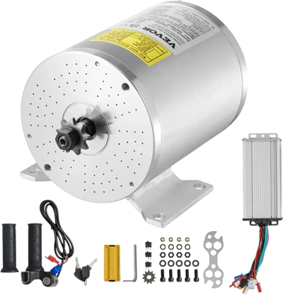 VEVOR 2000W Electric Brushless DC Motor Kit - 48V 4300rpm Motor with Upgraded Speed Controller and Throttle Grip Kit for Go Karts E-Bike Motorcycle Scooter DIY