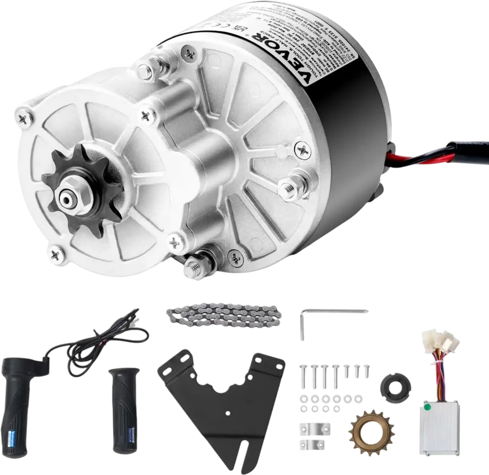 VEVOR 250W Electric Powerful DC Motor Kit - 24V 2700rpm Brushed Motor with Upgraded Speed Controller, Throttle Grip Kit for Go Karts E-Bike Motorcycle Scooter