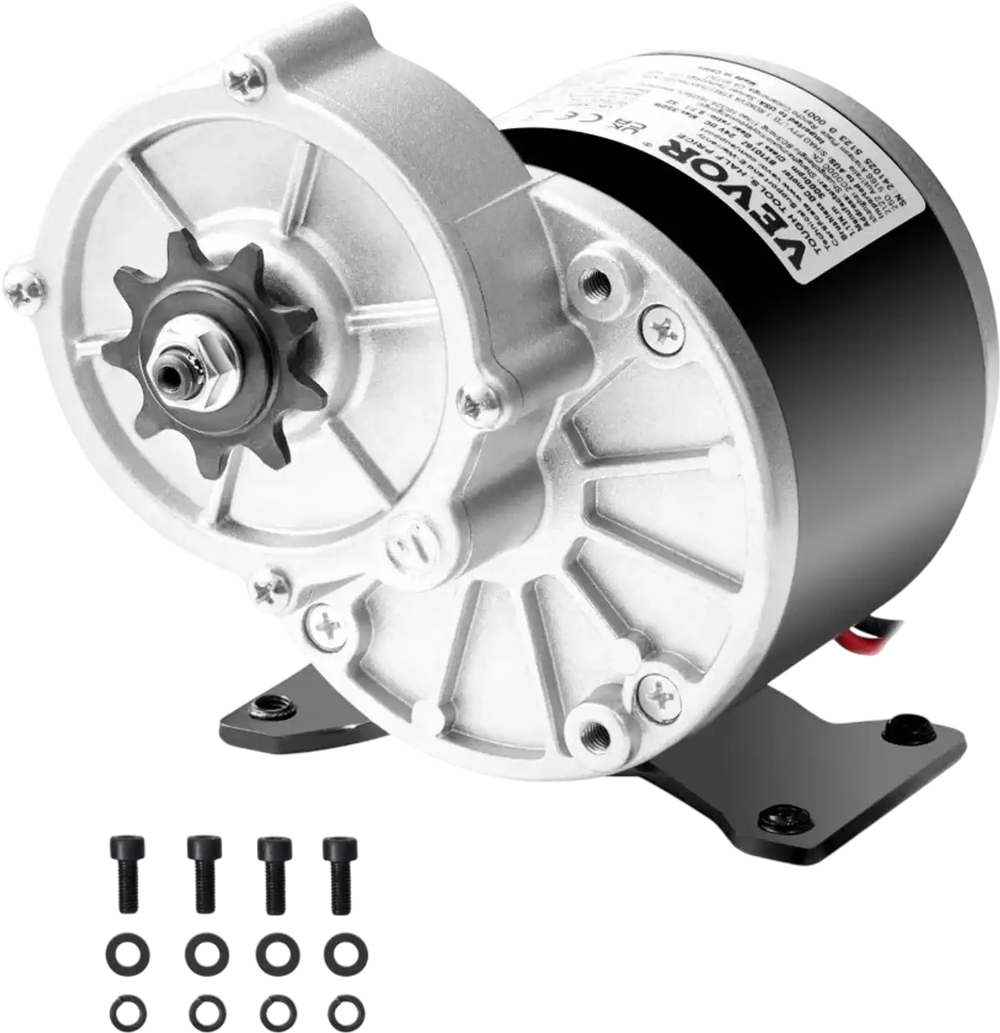 VEVOR 350W Electric Powerful DC Motor, 24V 3000rpm Go Kart Electric Brushed Motor, Electric Dirt Bike Motor Engine for E-Bike Motorcycle Scooter DIY