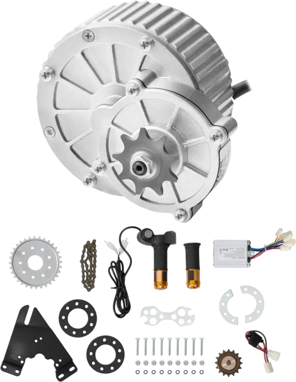 VEVOR 450W Electric Brushed DC Motor Kit - 36V 3000rpm Motor with Upgraded Speed Controller and Twistgrip Throttle Kit for Go Karts E-Bike Motorcycle Scooter