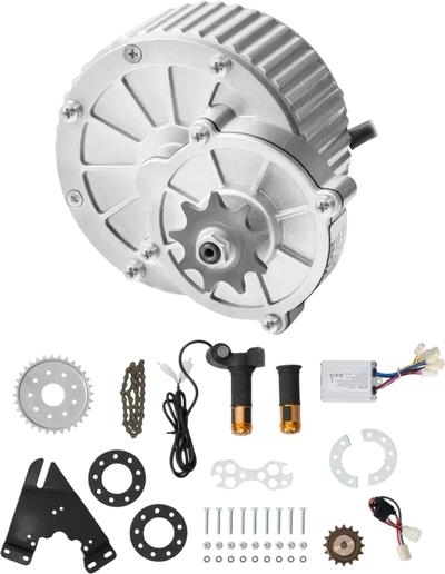 VEVOR 450W Electric Brushed DC Motor Kit - 36V 3000rpm Motor with Upgraded Speed Controller and Twistgrip Throttle Kit for Go Karts E-Bike Motorcycle Scooter
