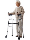 VEVOR 2 in 1 Folding Walker & Removable Armrests, Height Adjustable Foldable Walker with 5" Solid Wheels, Lightweight Aluminum | Front Wheeled Mobility Aid for Elderly Handicapped Disabled, 450 Pounds