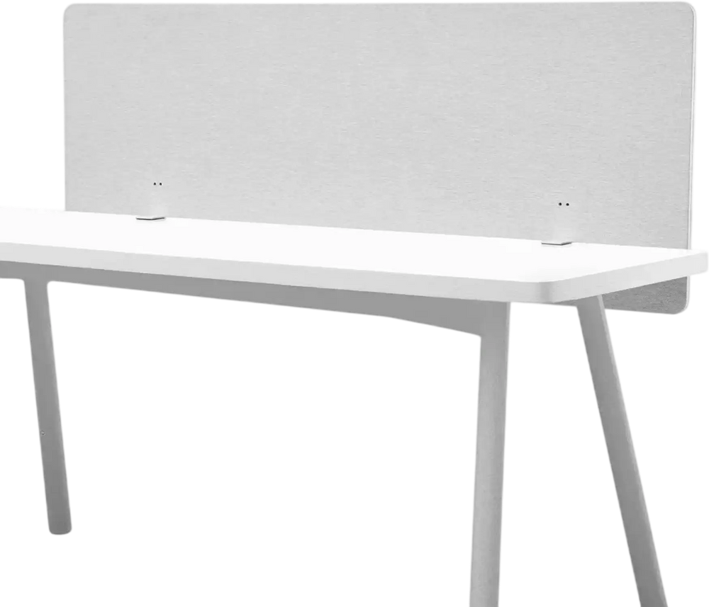 VEVOR Desk Divider Privacy Panel, 60" x 24" Clamp-on Office Desk Partition, PET Cubicle Partition Panel, Workstation Privacy Divider with 2 C-Type Clamps for Office, Sturdy Room, Library