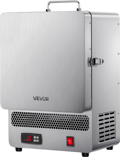 VEVOR Tabletop Kiln Melter, 1500W Electric Kiln, 2192℉ Max Temperature, Stainless Steel, Programmable Gold Melting Furnace for Wax Casting, Clay DIY, Metal Tempering, Glazing on Pottery, Silver