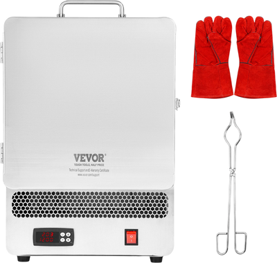 VEVOR Tabletop Kiln Melter, 1500W Electric Kiln, 2192℉ Max Temperature, Precise Control, Stainless Steel, Gold Melting Furnace for Wax Casting, Clay DIY, Metal Tempering, Glazing on Pottery, Silver