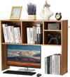 VEVOR Desktop Bookshelf, 1-Tier Wood Desktop Storage Organizer, 37" x 9.4" x 28.7" Office Storage Rack Wood Display Shelf, Desktop Bookshelf Hutch with Anti-Slip Feet Pads, for Office, Home & Dorm