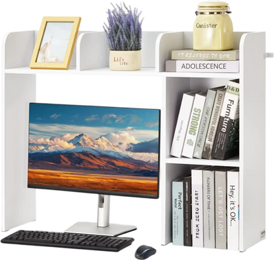 VEVOR Desktop Bookshelf, 2-Tier Desktop Storage Organizer, 37.2