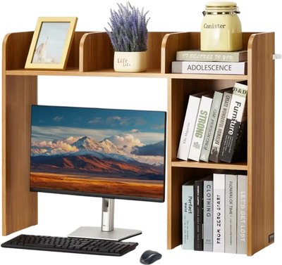 Vevor Bookshelf 2-Tier Desktop Hutch Organizer 37.2
