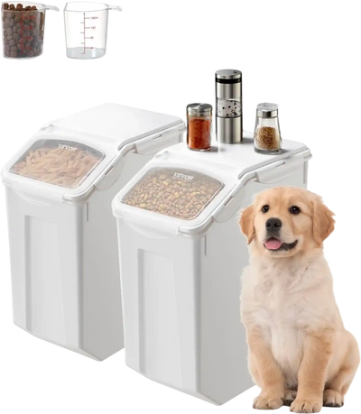Vevor Ingredient Bin Airtight 4.5 Gallon 2-Pack Food Storage Container New