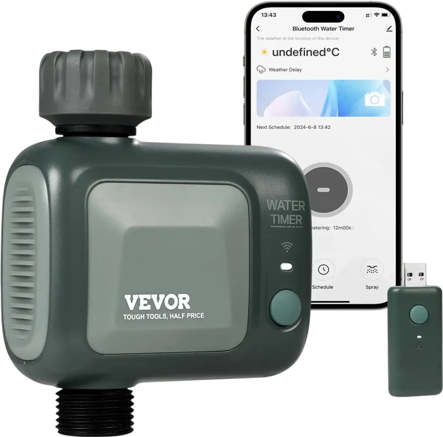 Vevor Water Timer WiFi Smart Hose Faucet Sprinkler Timer Single Outlet New