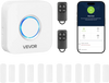 VEVOR Door Chime, DC 12V, Wireless Door Open Contact Sensor Alarm Chime with 656 ft Range, Remote Control with App, Doors Ringer Alert for Business, Store, Home, Office (6 Sensors + 1 Receiver)