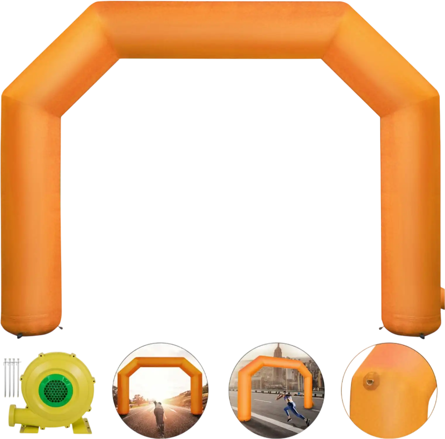 Vevor Inflatable Arch 19.5' Orange Outdoor Advertising Arch with Blower New