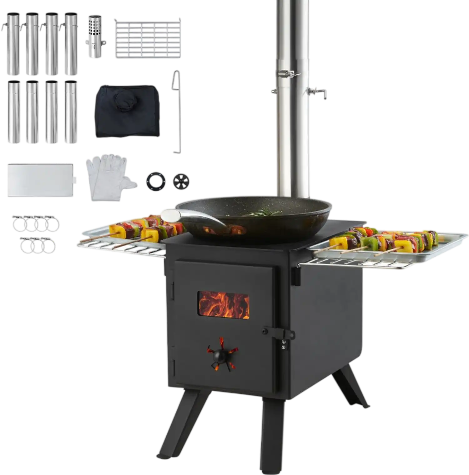 Vevor Wood Stove Portable Camping Tent Stove with 86