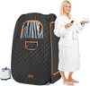 VEVOR Compact Portable Steam Sauna Tent, 1200 Watt Sauna Blanket with Chair & Storage Bag, Home Therapeutic Sauna Tent for Detox Relaxation, Time & Temperature Remote Control Personal Sauna for Home