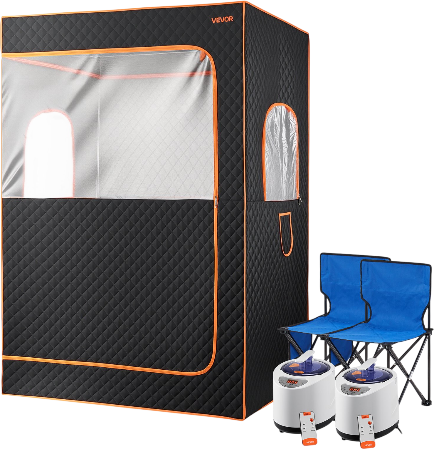 Vevor Portable Sauna Tent 48 x 36 in. with 2 Steamers Remote Control New
