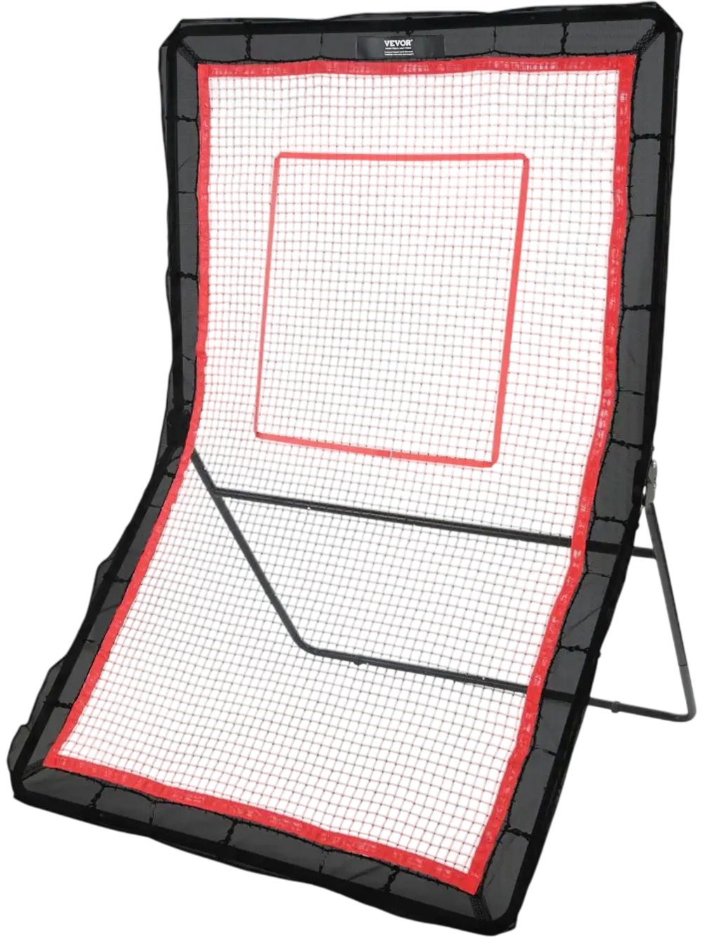 VEVOR Lacrosse Rebounder for Backyard, 5x7 Ft Volleyball Bounce Back Net, Pitchback Throwback Baseball Softball Return Training Screen, Adjustable Angle Shooting Practice Training Wall with Target