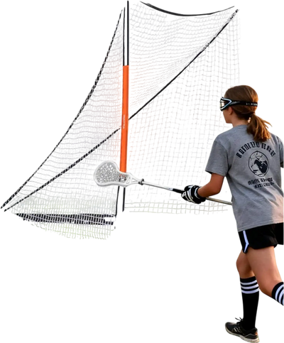 VEVOR Lacrosse Goal, 6' x 6' Lacrosse Net, Portable Lacrosse Goal with Carry Bag, Fiberglass Rod Backyard Lacrosse Training Equipment, Easy Setup Collegiate Goal, Perfect for Youth Adult Training