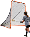 VEVOR Lacrosse Goal, 6' x 6' Lacrosse Net, Folding Portable Backyard Lacrosse Training Equipment, Steel Frame Training Net, Quick & Easy Setup Lacrosse Goal, Perfect for Youth Adult Training, Orange