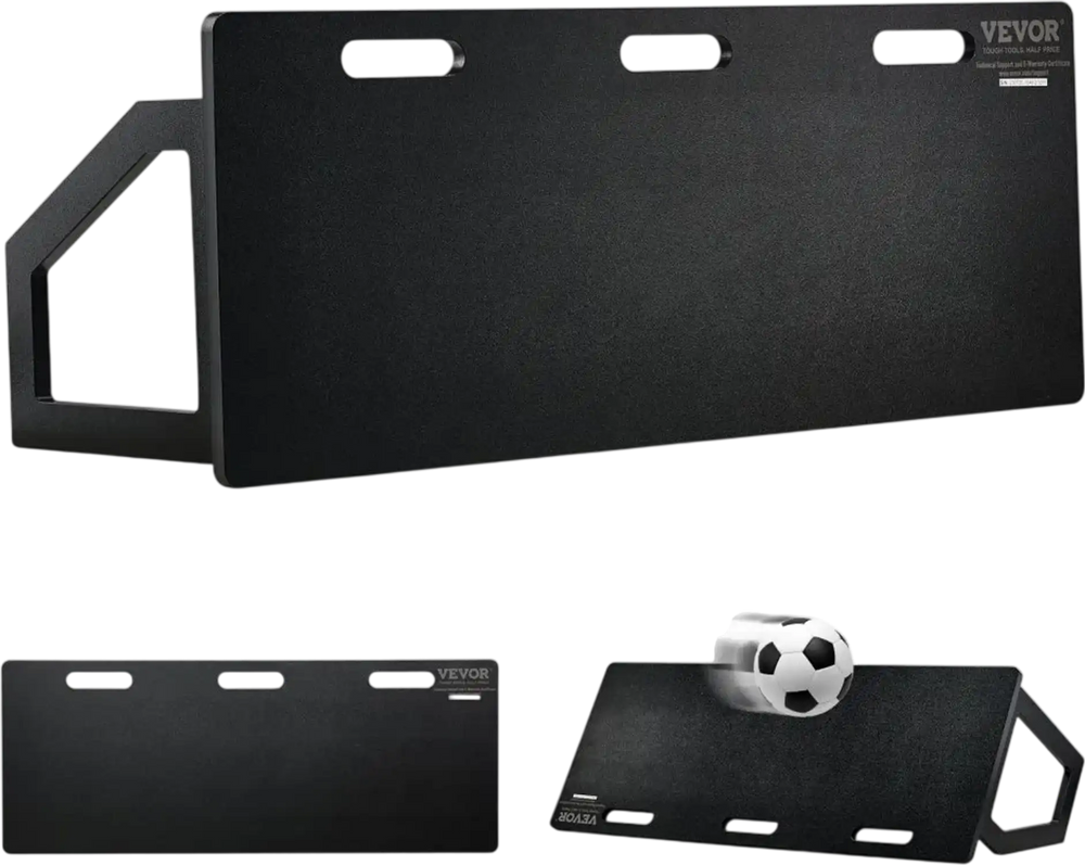 VEVOR Soccer Rebounder Board, 45"X18" Portable Soccer Wall with 2 Angles Rebound, Foldable HDPE Kickback Rebound Board, Soccer Training Equipment for Kids and Adults, Passing & Shooting Practice