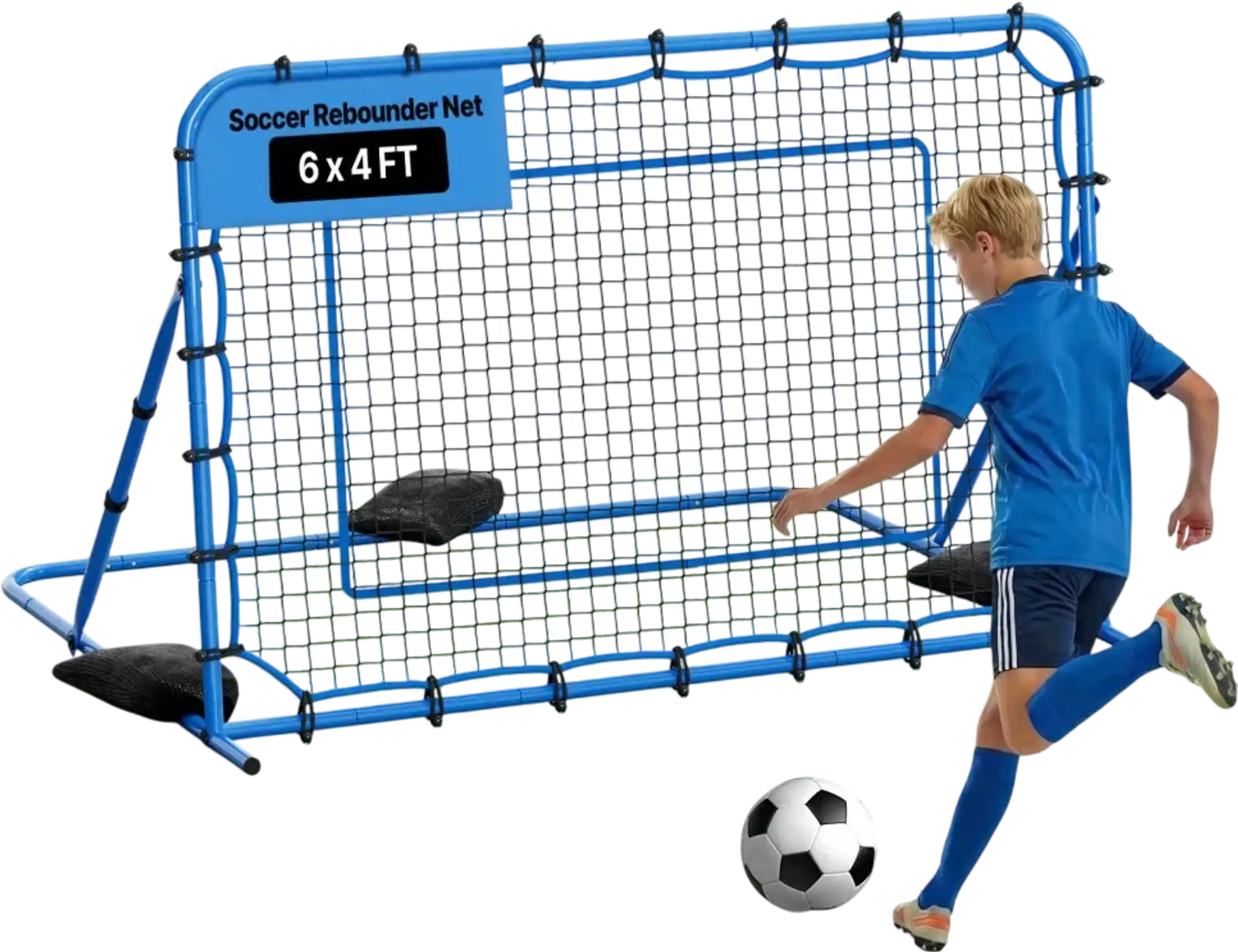 Vevor Soccer Rebounder Adjustable Angle Training Net 6' x 4' New