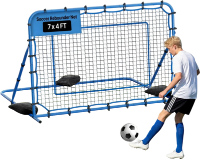 Vevor Soccer Rebounder Adjustable Angle Training Net 7' x 4' New