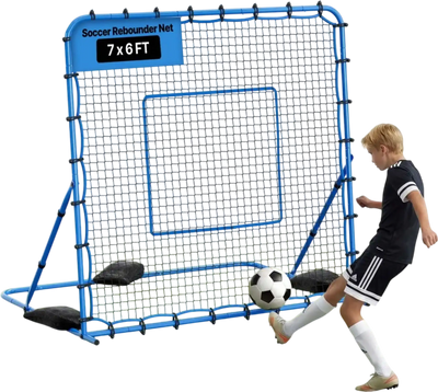Vevor Soccer Rebounder Adjustable Angle Training Net 7' x 6' New