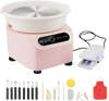 VEVOR Pottery Wheel, 11 inch Pottery Forming Machine, 350W Electric Wheel for Pottery with Foot Pedal and LCD Touch Screen, Direct Drive Ceramic Wheel with Shaping Tools for DIY Art Craft, Pink