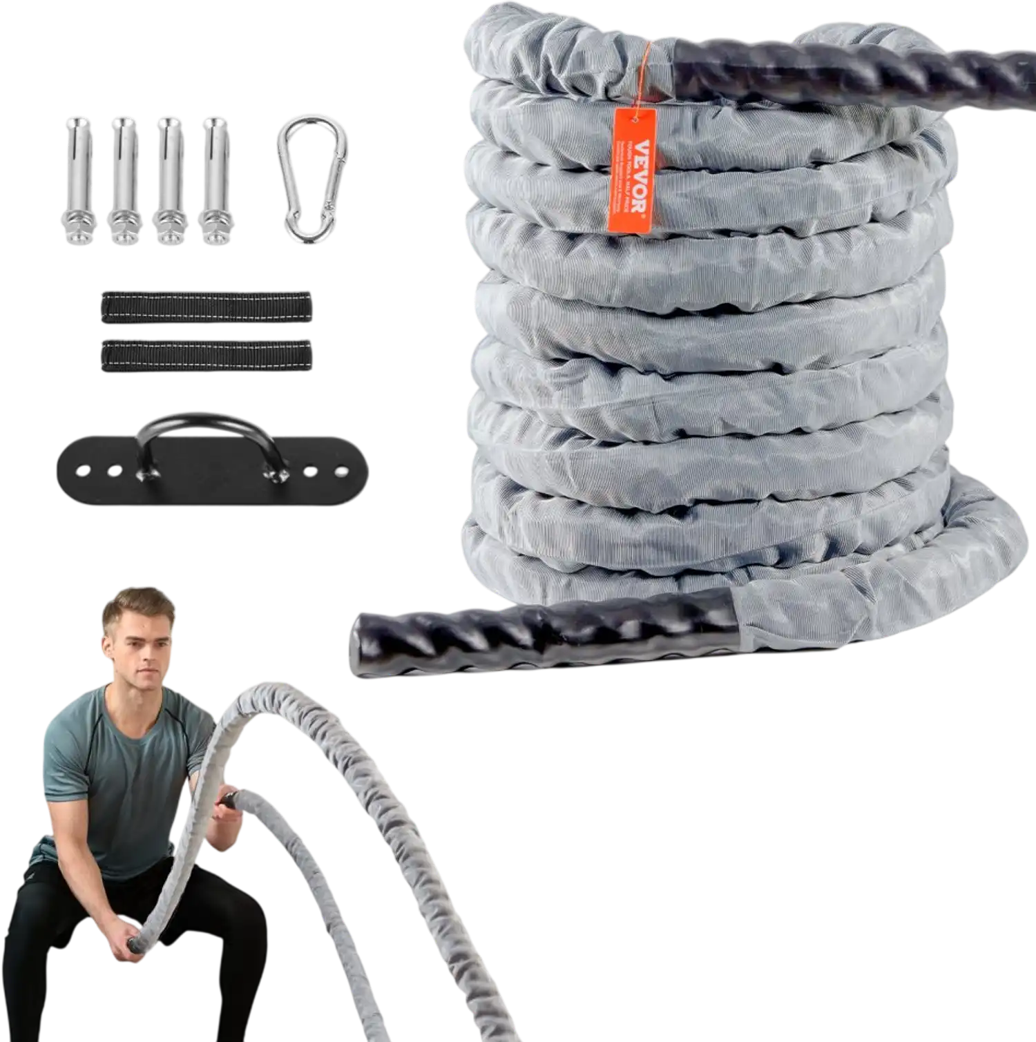 Vevor Battle Rope with Protective Sleeve 1.5
