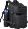 Tactical Backpack, 25L Military Tactical Backpack with Molle Design & 3 Compartments, Army Assault Pack Bag for Men and Women, Range Gear Backpack for Outdoor Adventure, Hiking, Hunting, Black