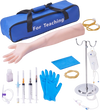 VEVOR Phlebotomy Practice Kit, IV Venipuncture Intravenous Training Kit, High Simulation IV Practice Arm Kit with Carrying Bag, Practice and Perfect IV Skills, for Students Nurses and Professionals
