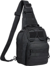 Tactical Sling Bag, 10L Military Rover Shoulder Sling Backpack with Molle Design and Multi-pocket,  600D Tactical Shoulder Bag Ideal for Caping, Hiking and Every Day Carry, Black