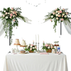 VEVOR Over The Table Rod Stand with Clamps, 13"-42" Tall & 28"-98" Length Adjustable, Metal Table Arch Stand, Tabletop Balloon Arch Frame for Wedding Birthday Party Christmas Decorations, Black