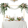 VEVOR Over The Table Rod Stand with Clamps, 13"-42" Tall & 28"-98" Length Adjustable, Metal Table Arch Stand, Tabletop Balloon Arch Frame for Wedding Birthday Party Christmas Decorations, Gold