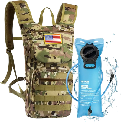 Vevor Hydration Backpack Tactical Molle 18L Daypack with 3L TPU Water Bladder New
