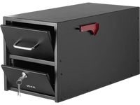 VEVOR Post Mount Mailbox, Anti-Pry & Anti-Theft Mailboxes for Outside, Heavy Duty Lockable Mail Box with Magnetic Door, Weather-Resistant Metal Post Box for House Outside 21.06 x 10.63 x 11.22 in